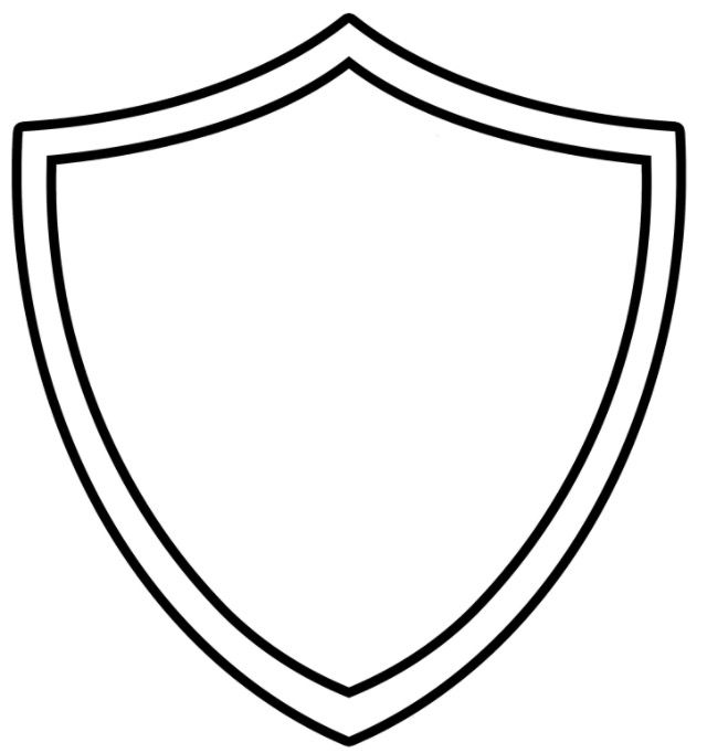 640x682 Shield Lineart Soccer For Free Download