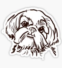 210x230 Shih Tzu Drawing Stickers Redbubble