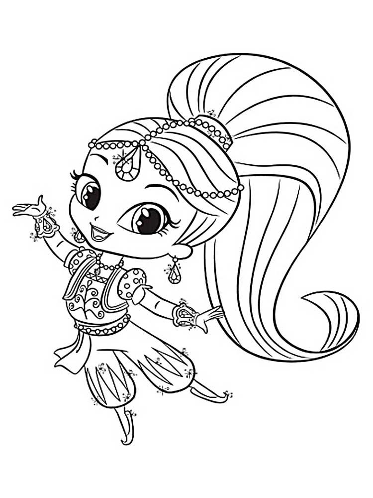 750x1000 Shimmer And Shine Coloring Pages Girls Coloring Pages Coloring