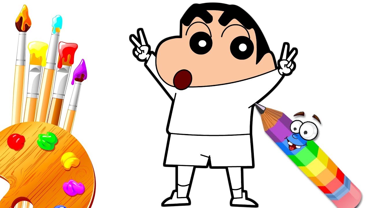 1280x720 glitter shin chan coloring pages how to draw shin chan cartoon