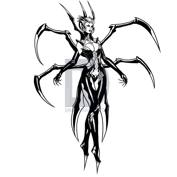 720x720 How To Draw Elise From League Of Legends, Step