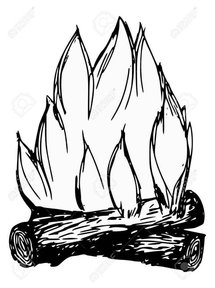 728x972 Campfire Drawing Easy Smoke Memory Realistic Images Carmi Chaelinn