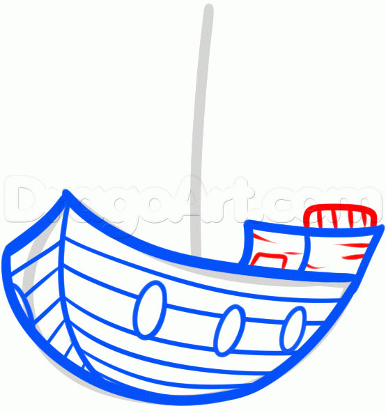 554x593 How To Draw A Ship For Kids, Step