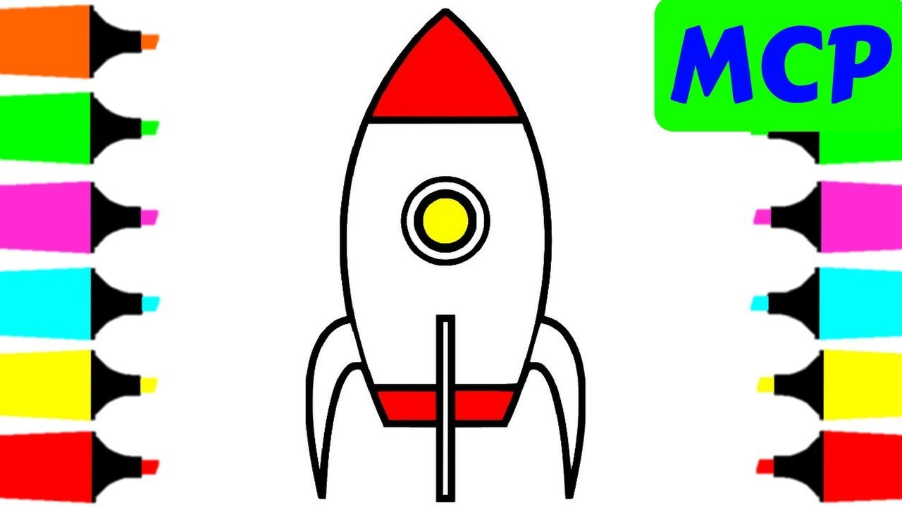 1280x720 Rocket Drawing For Kids And Coloring Pages Rocket For Kids