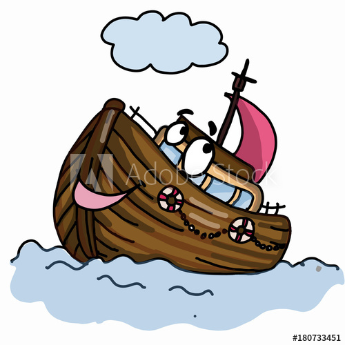 500x500 Cute Ship Drawing