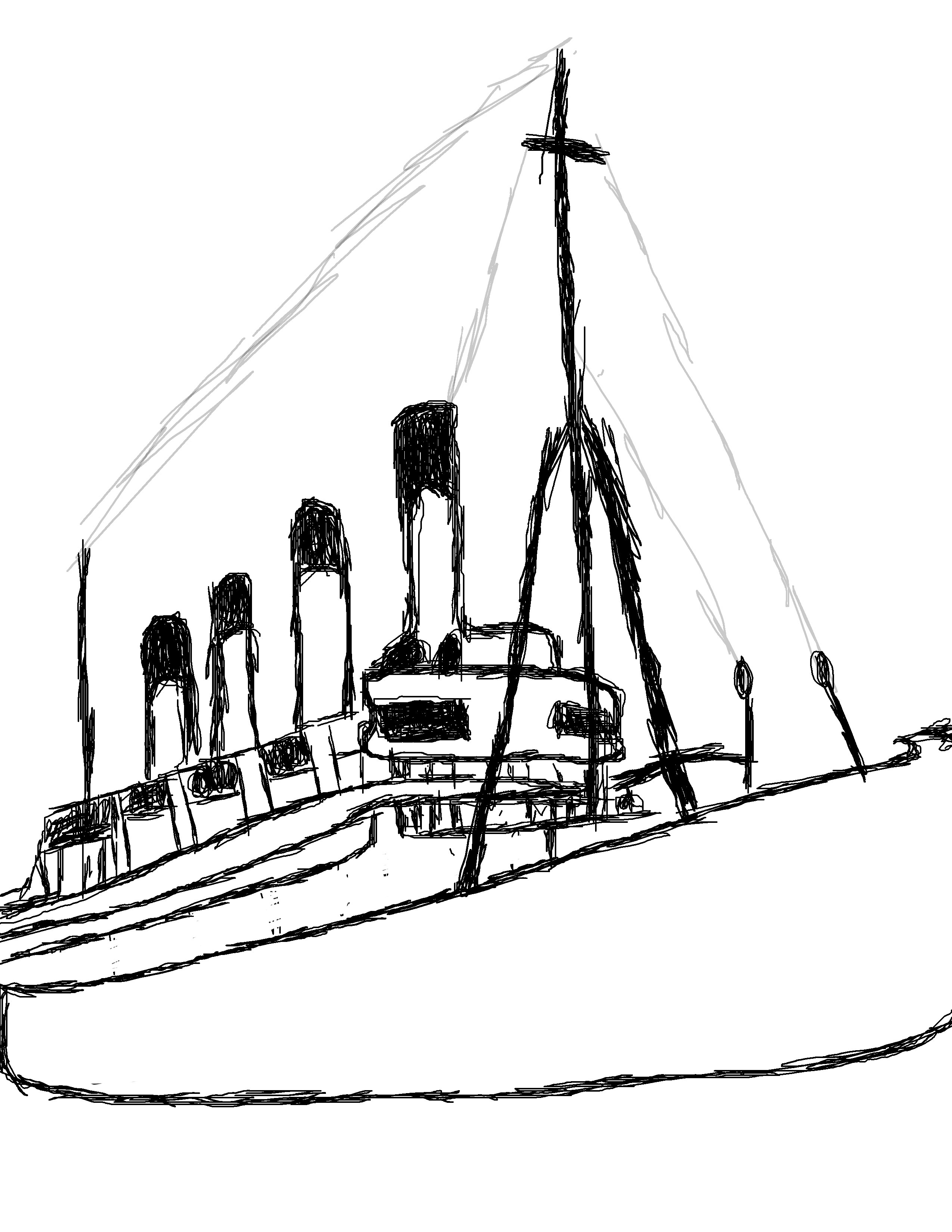 Ship Easy Drawing