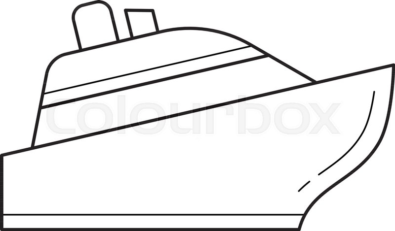 800x469 Cruise Ship Line Icon Isolated On Stock Vector Colourbox