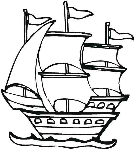 567x630 Pirate Ship Outline Pirate Ship Outline