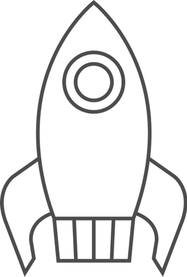 372x550 Rocket Ship Outline Free Download Clip Art