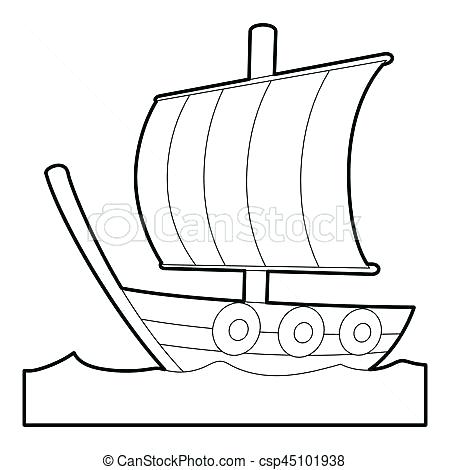 Ship Outline Drawing | Free download on ClipArtMag