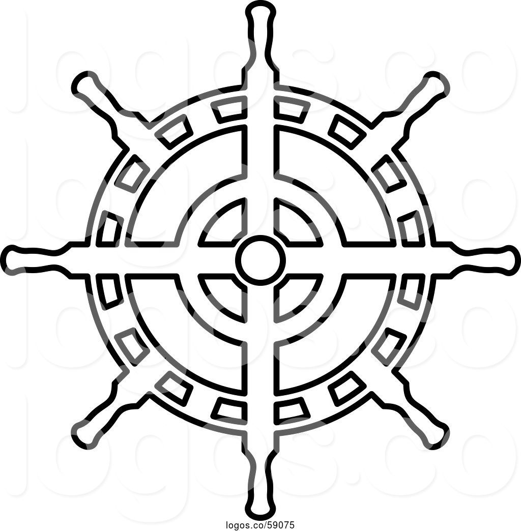 1024x1044 Logo Of Black And White Ship Steering Wheel Helm