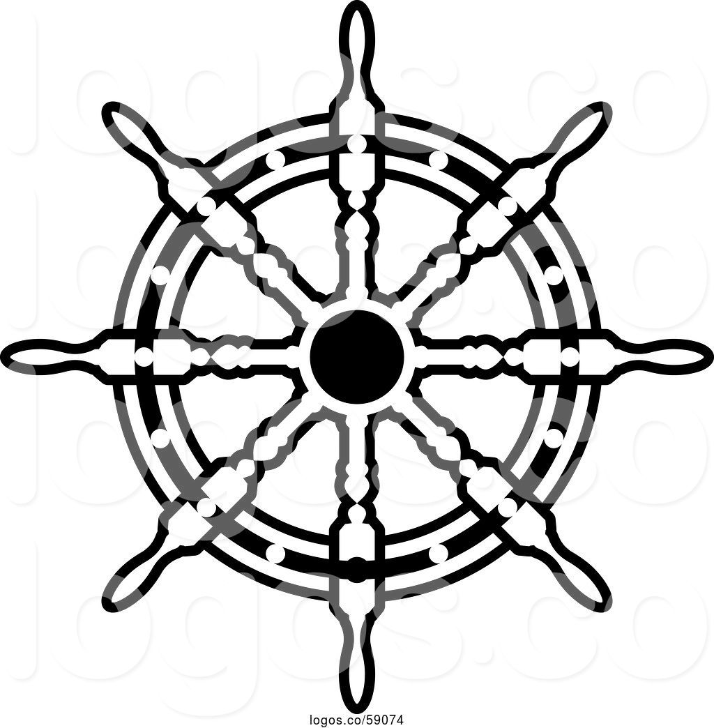 1024x1044 Logo Of Black And White Ship Steering Wheel Helm