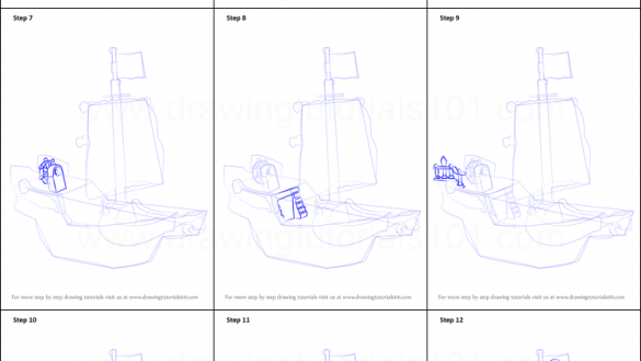 585x329 Fancy Ideas How To Draw A Pirate Ship Step