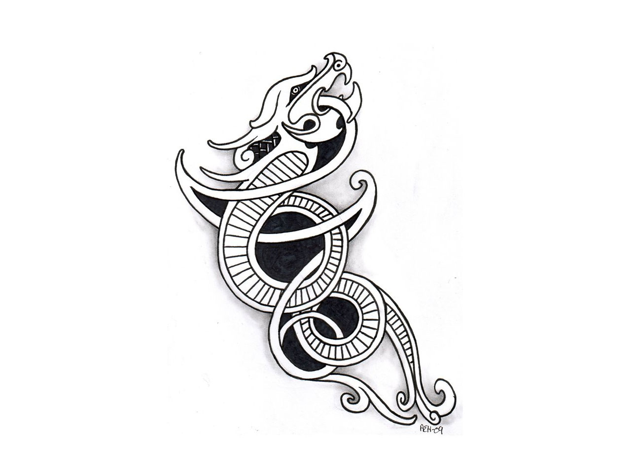 1280x960 New Viking Dragon Tattoo On Stomach Tattoo Ideas