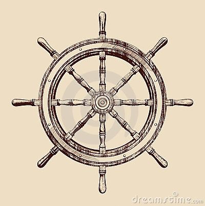 400x402 Pirate Ship Wheel Tattoo