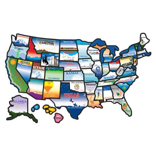 500x500 States Visited Map