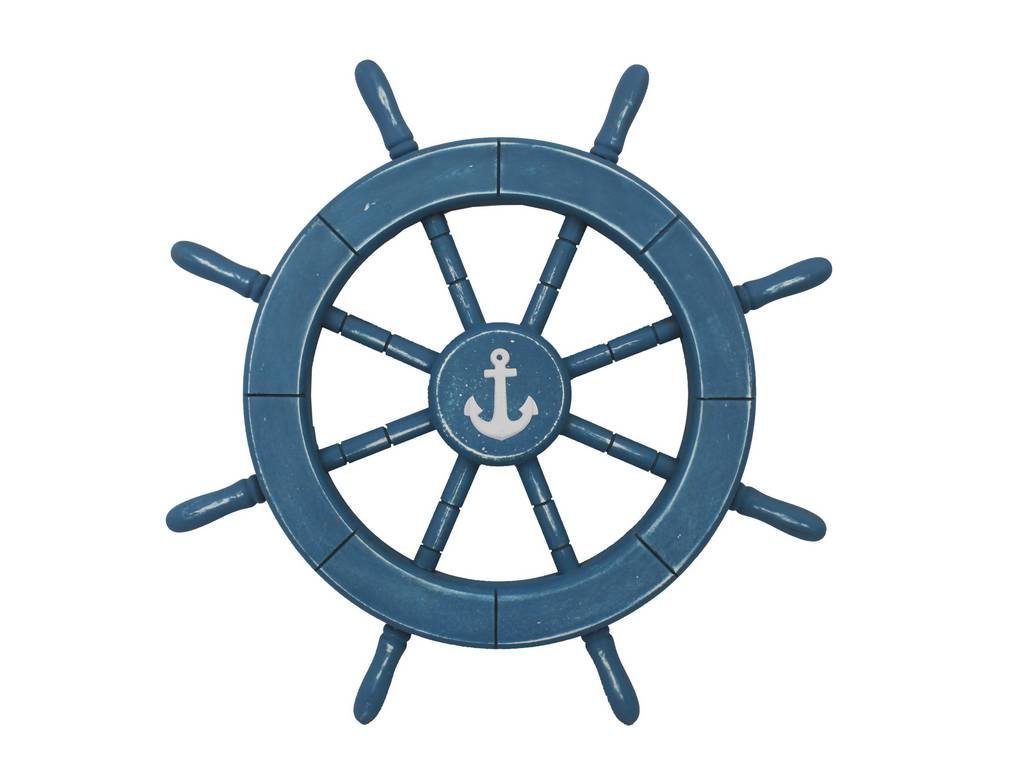 1019x768 Beachcrest Home Coastal Decorative Ship Wheel With Anchor Wall