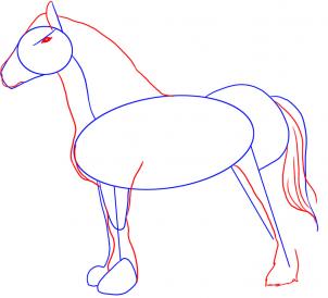 302x274 Drawing Printout How To Draw A Horse