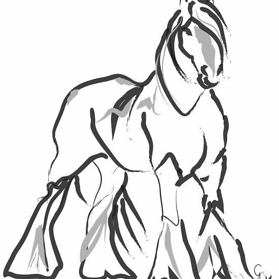 550x550 Horse Shire Ideas In Horses, Horse Sketch, Line Art Tattoos