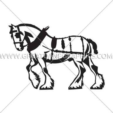 385x385 Shire Horse Production Ready Artwork For T Shirt Printing