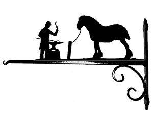 300x225 Shire Horse Farrier Hanging Basket Bracket