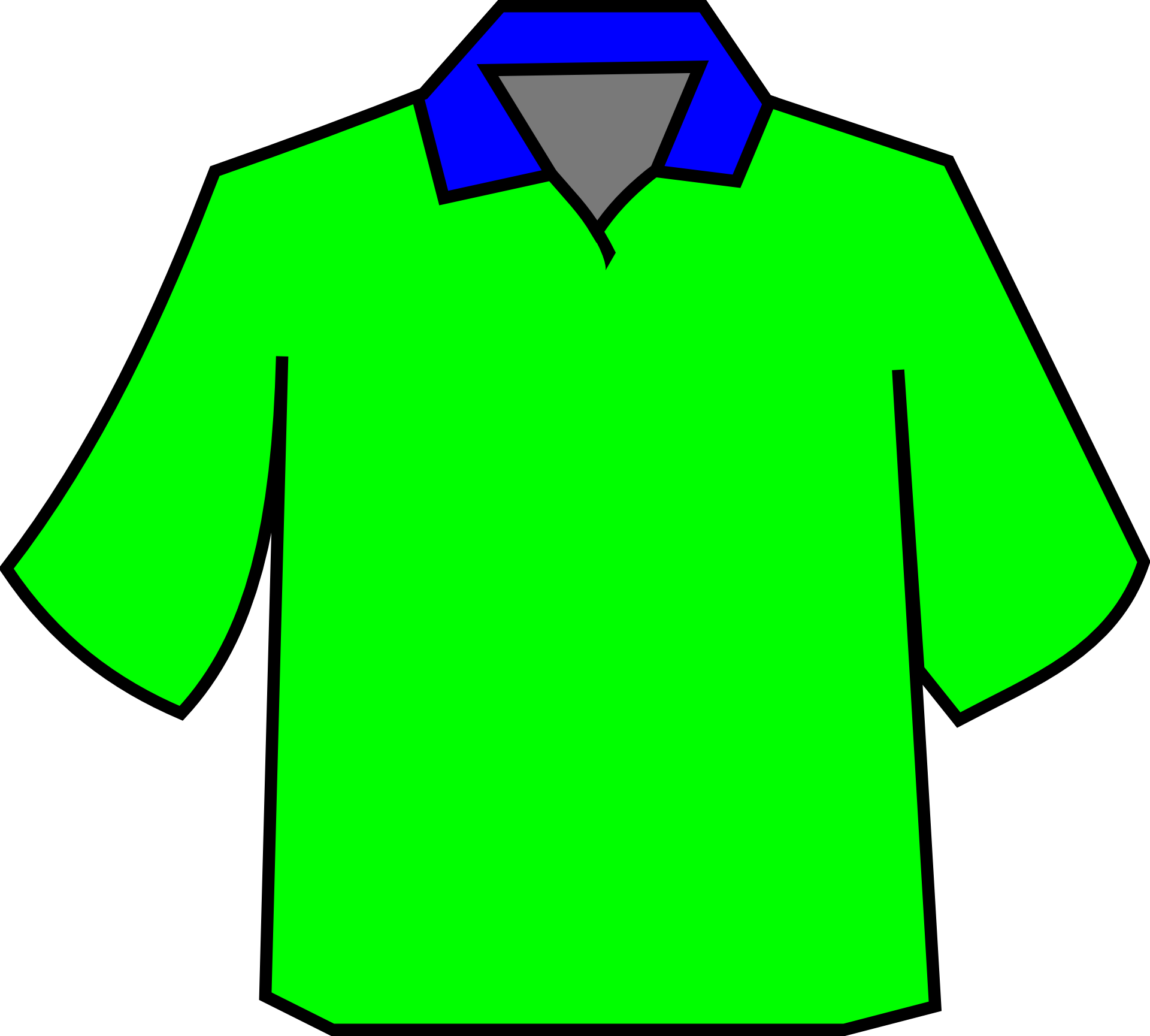 1920x1729 Green T Shirt Drawing Free Image