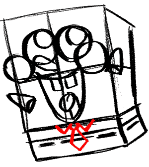 300x335 Spongebob Draw Spongebob's Shirt Collar And Tie