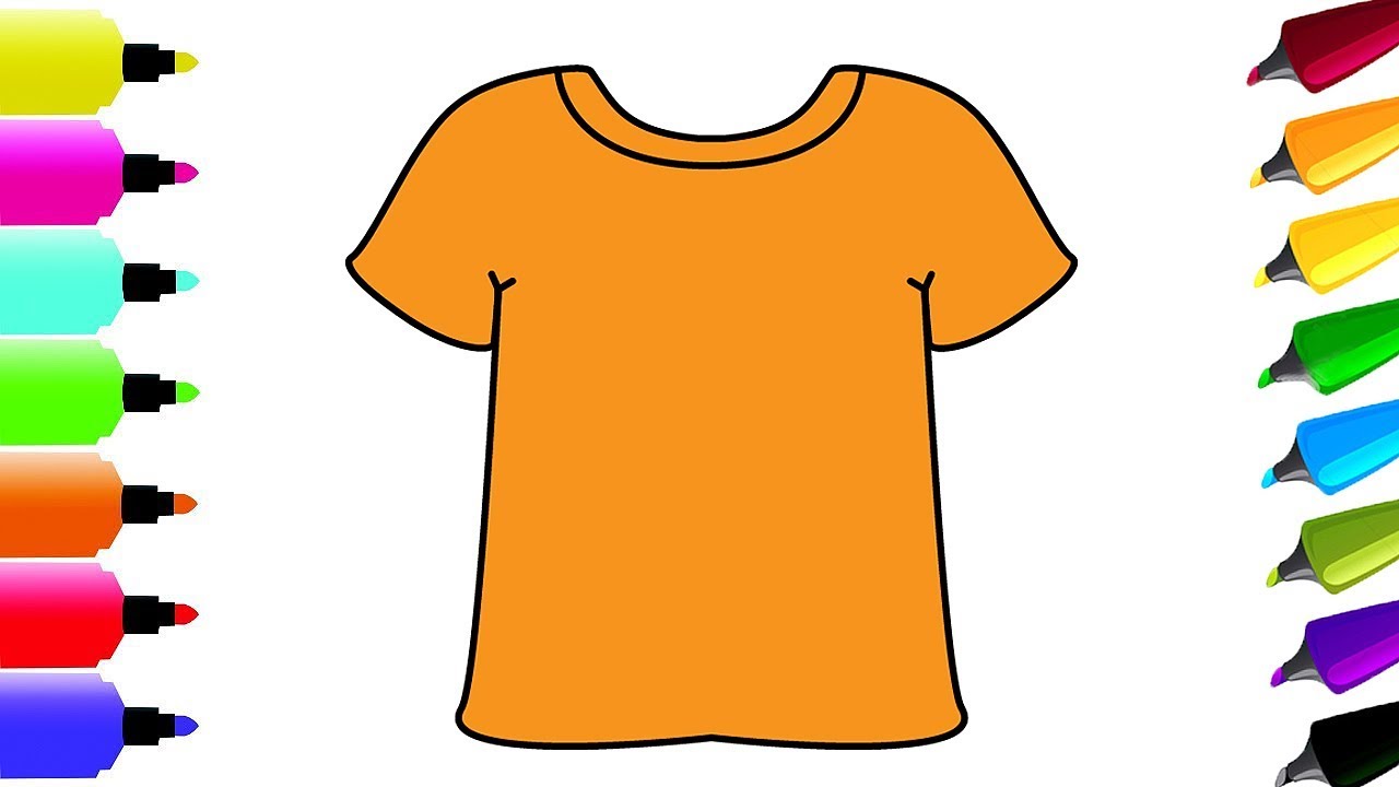1280x720 How To Draw A Color T Shirt T Shirt Drawing And Coloring