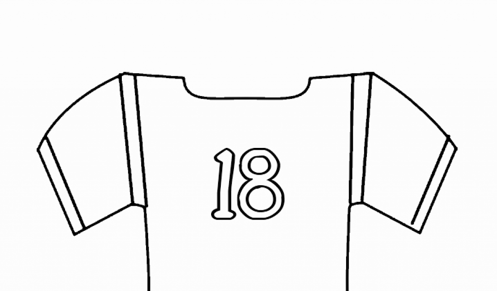 1024x600 Printable Blank Football Jersey Template Awesome T Shirt Outline