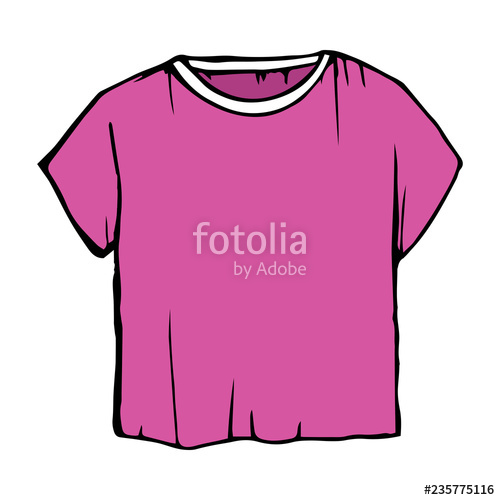 500x500 Children's Outline Drawing Clothes Pink Sketch T Shirts T Shirt