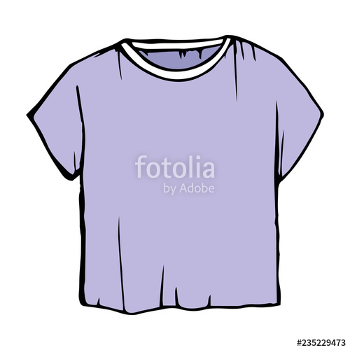 500x500 Pastel Children's Outline Drawing Clothes Gentle Violet Sketch T
