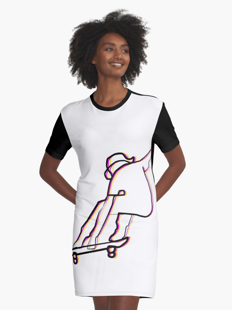 750x1000 Skater Illustration, Skateboard One Liner Outline Drawing