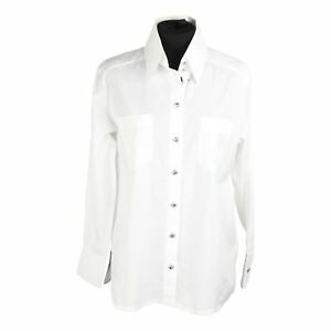 300x300 Authentic Chanel White Cotton Button Down Shirt W Patch Pockets