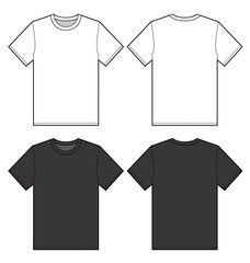 228x240 T Shirt Vector Illustration Flat Sketches Template Hoodfameinc