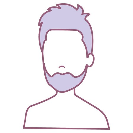 450x450 Illustration Of Young Man Shirtless Avatar Character Design