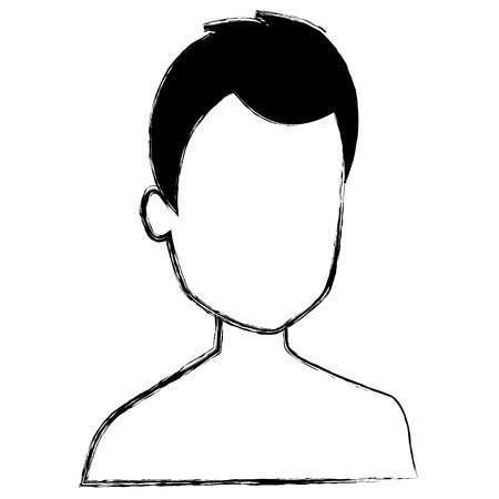 450x450 Young Man Shirtless Avatar Character Vector Illustration Design