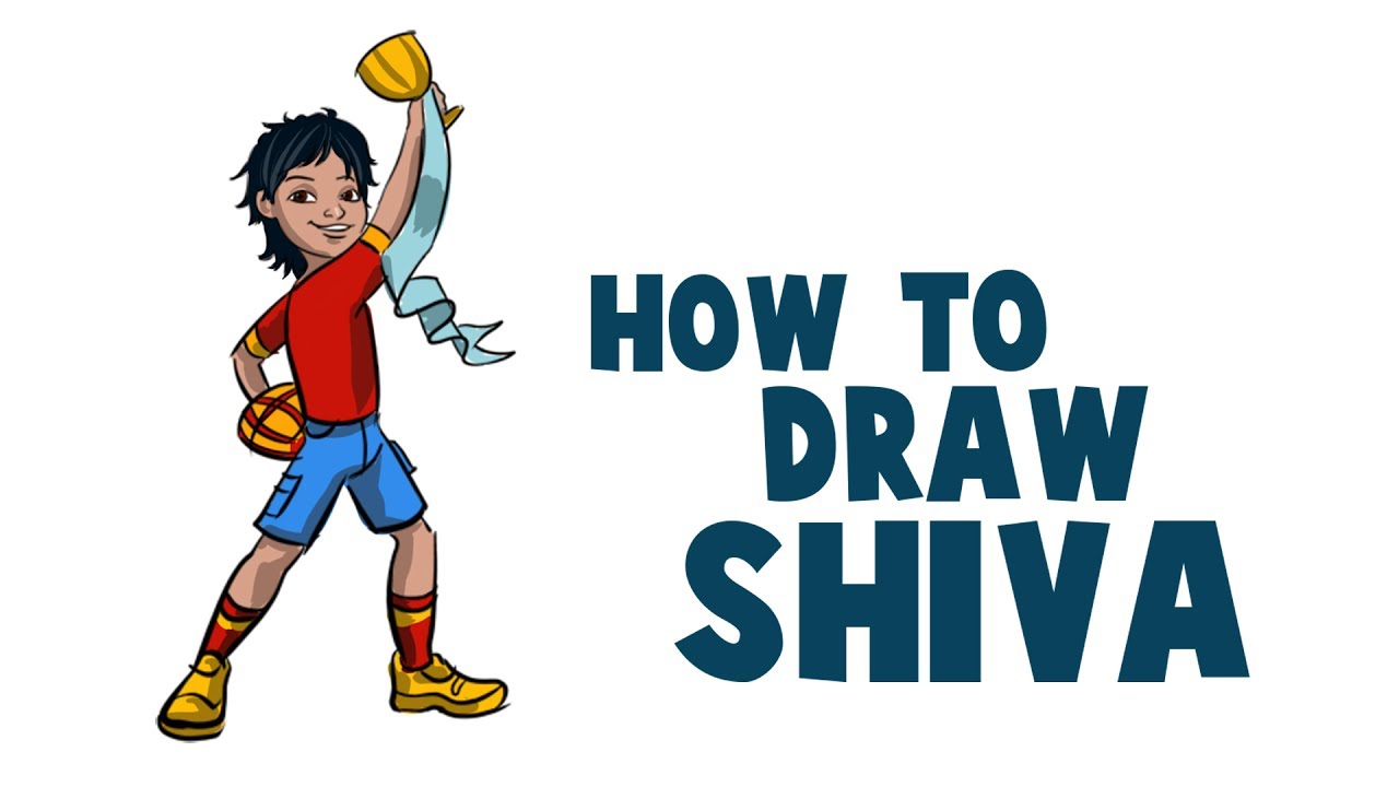 1280x720 how to draw shiva cartoon in krita drawing and coloring shiva