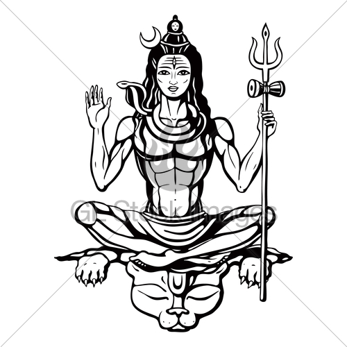 500x500 Hindu God Shiva Gl Stock Images