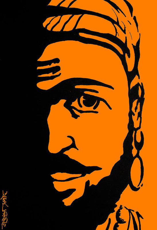 547x799 Pop Art Of Shivaji Maharaj Art Print