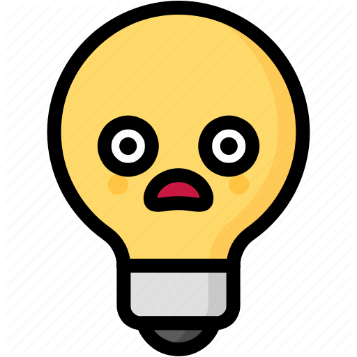 512x512 Emoji, Emotion, Expression, Face, Feeling, Light Bulb, Shocked Icon