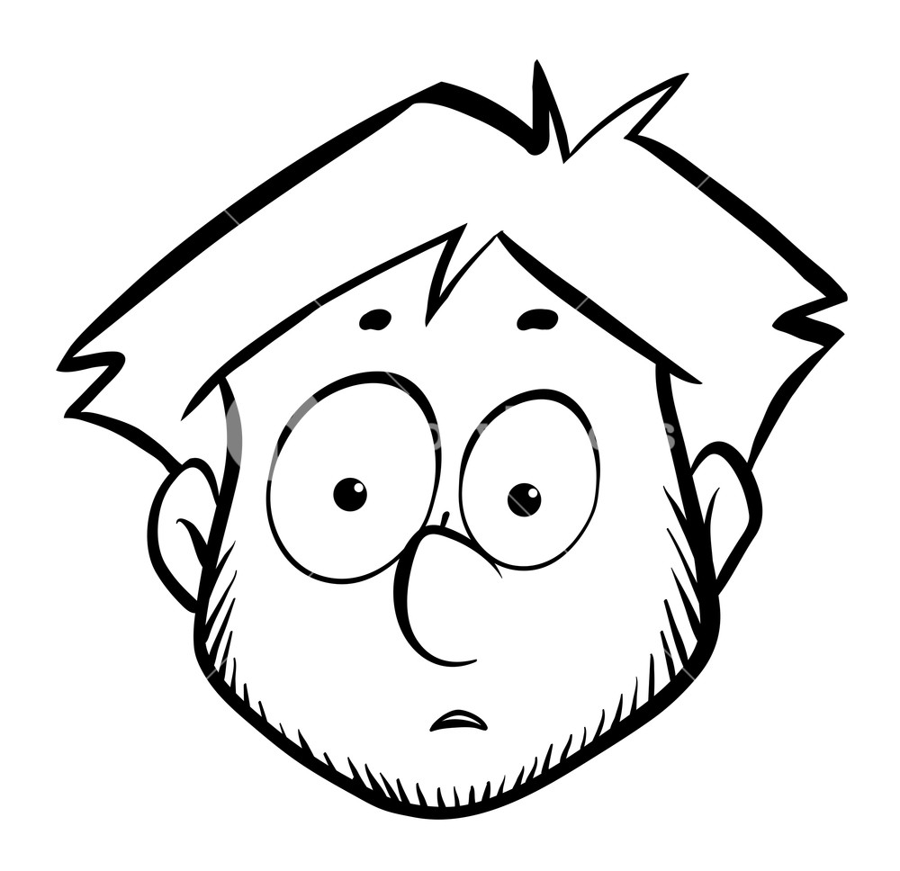 1000x968 Man With Shocking Face Illustration Royalty Free Stock Image