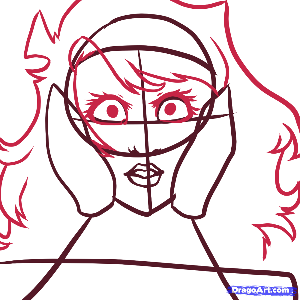 1000x1000 Draw A Shocked Face, Step