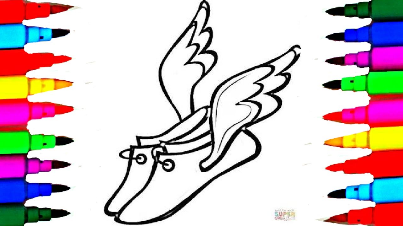 1280x720 Teach Kids Drawing L How To Draw And Color Shoes L Shoes