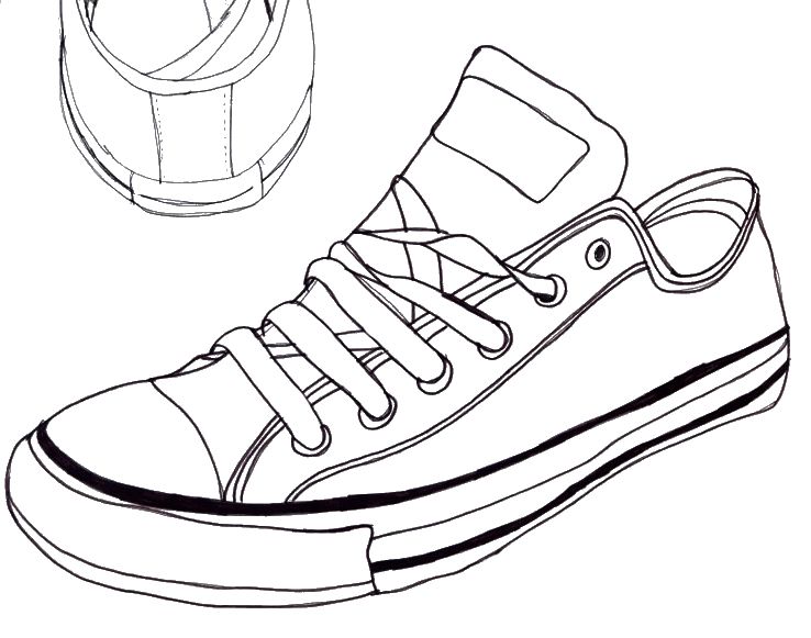 738x581 Converse Sneaker Line Art Converse Drawing