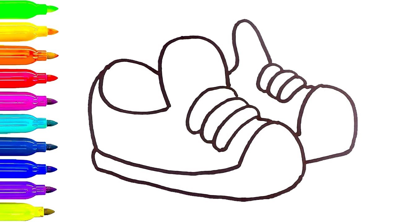 1280x720 Inspiring Shoe Drawing For Kids Gallery
