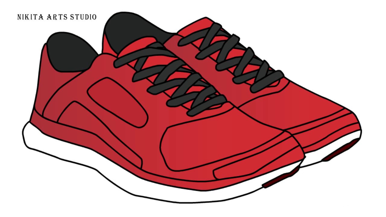 1280x720 Shoe Drawing Tutorial For Kids Shoe Drawing Step