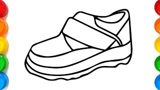 320x180 Descargar De Sports Shoe Drawing Coloring For Kids Gratis