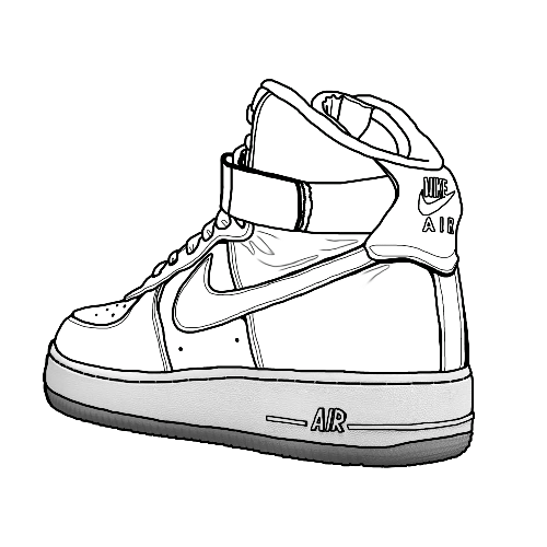Shoe Drawing Jordans | Free download on ClipArtMag