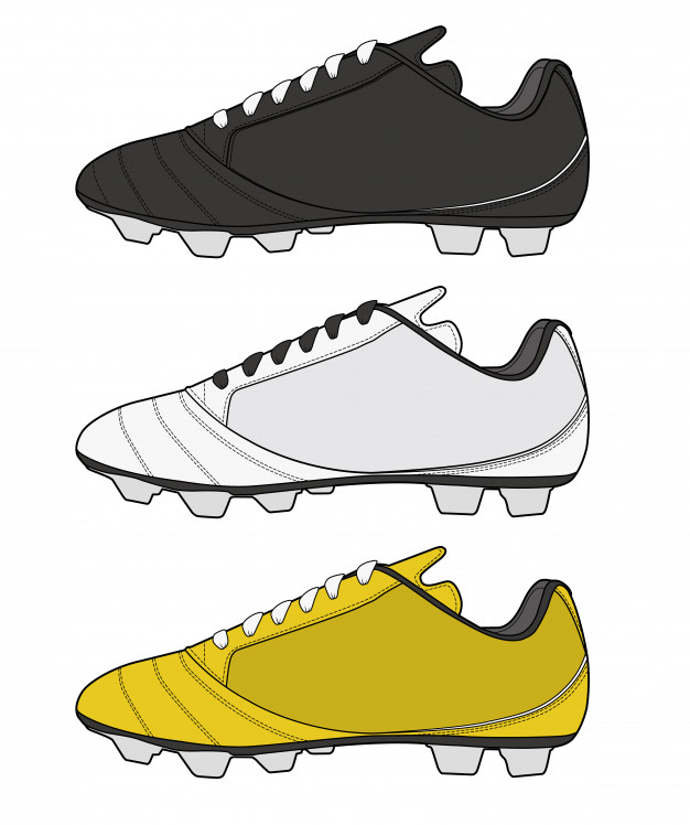 626x748 Football Shoes Fashion Flat Technical Drawing Template Vector