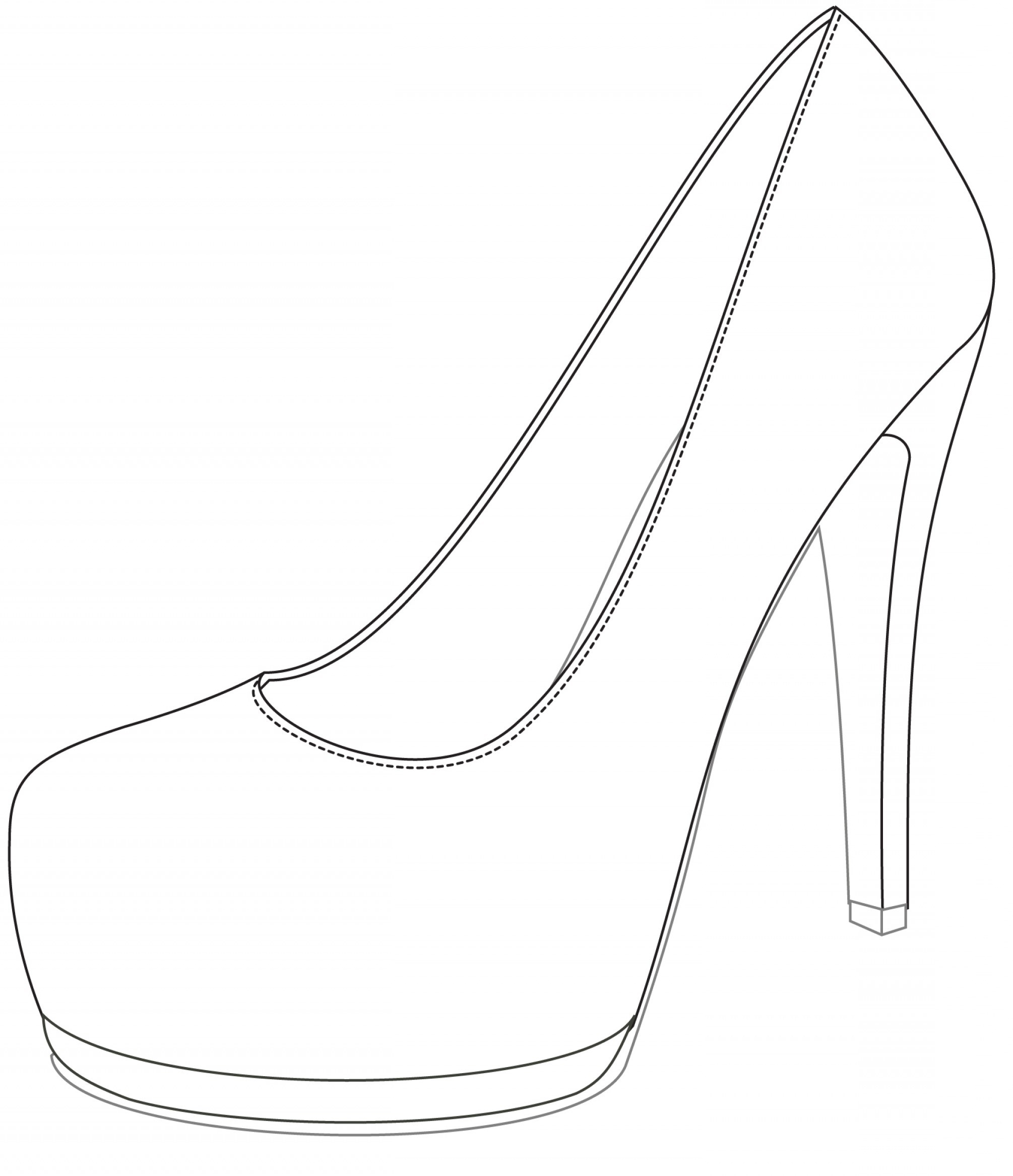 Shoe Drawing Template | Free download on ClipArtMag